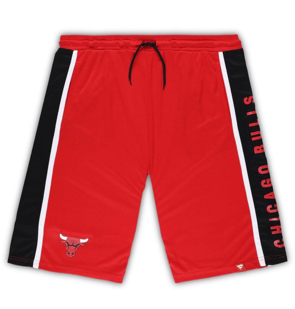 NWT Chicago Bulls Fanatics Referee Iconic Mesh Shorts Red 3XB Big & Tall NBA
